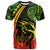 Hawaii Custom T Shirt Honokaa High & Intermediate School Polynesian Pattern Fire LT10 Green - Polynesian Pride