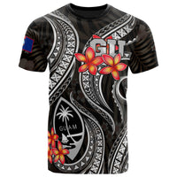 Guam Polynesian T Shirt Black Plumeria Unisex BLACK - Polynesian Pride