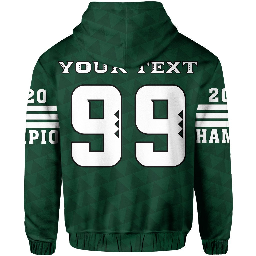 Personalize Hawaii Warrior Football Hoodie 2020 Champion AH - Polynesian Pride