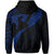 Hawaiian Kanaka Hoodie (Zipper) Mano Kihikihi Blue - Polynesian Pride