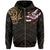 Hawaiian Kanaka Hoodie (Zipper) Heart Tattoo Gold - Polynesian Pride