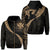 Hawaiian Kanaka Hoodie (Zipper) Mano Kihikihi Gold Unisex Gold - Polynesian Pride