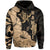 Hawaii Turtle Hoodie (Zipper) Polynesian Hibiscus Art Ver 2.0 Gold - Polynesian Pride