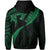 Hawaiian Kanaka Hoodie (Zipper) Mano Kihikihi Green - Polynesian Pride