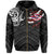 Hawaiian Kanaka Hoodie (Zipper) Heart Tattoo White - Polynesian Pride