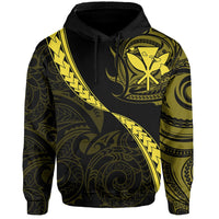Hawaiian Kanaka Hoodie Mano Kihikihi Yellow - Polynesian Pride