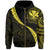 Hawaiian Kanaka Hoodie (Zipper) Mano Kihikihi Yellow - Polynesian Pride