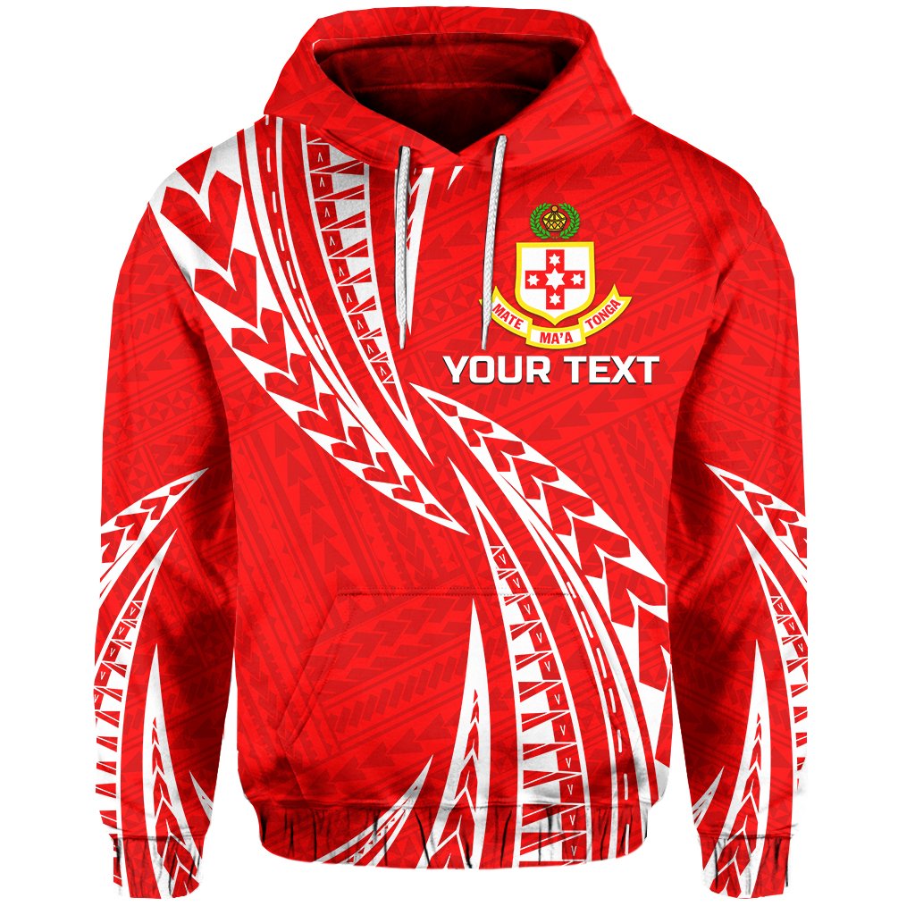 Custom Kolisi Tonga Hoodie Mate Maa Tonga Unisex Red - Polynesian Pride