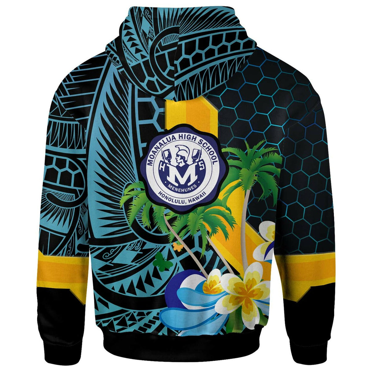 Hawaii Custom Hoodie Moanalua High School Memehune Polynesian Tribal Pattern LT10 - Polynesian Pride