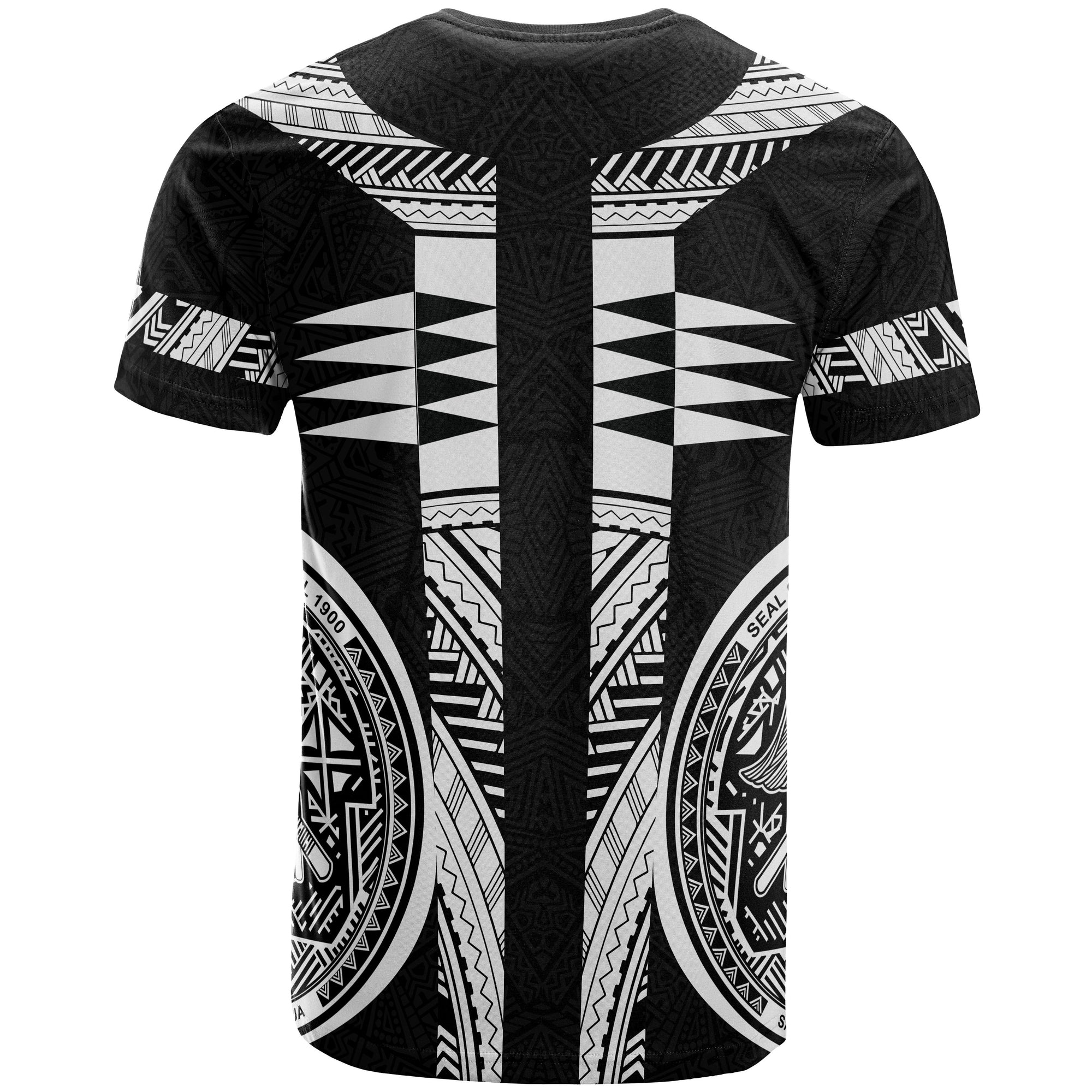 American Samoa T Shirt American Samoan Seal Armor Tattoo Black Unisex Black - Polynesian Pride