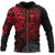 Polynesian Hawaii (Kanaka Maoli) Zip up Hoodie Red Turtle Hibiscus Flowing Unisex RED - Polynesian Pride