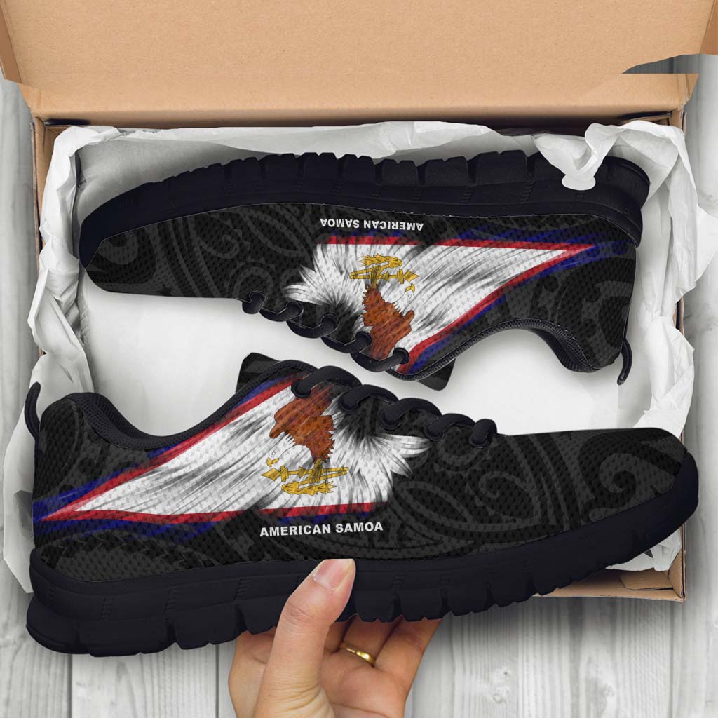 American Samoa Sneakers - Flag Wing Sport Style - Polynesian Pride