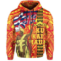 Polynesian Protect Mauna Kea Flag of Hawaii Zip Hoodie - Polynesian Pride