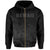 Tropic Hibiscus Seal of Hawaii Zip Hoodie Gray - Polynesian Pride