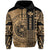 Polynesian Seal of Hawaii Zip Hoodie Gold NRP Style - Polynesian Pride