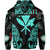 Polynesian Tropic Kanaka Maoli Hibiscus Hawaii Zip Hoodie Turquoise - Polynesian Pride