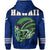 Polynesian Warrior Helmet Football Kanaka Kakau Hawaii Hoodie Blue - Polynesian Pride