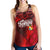 Tonga Polynesian Racerback Women Tank - Tonga Coat Of Arms With Lauhala Tribal Pattern - Polynesian Pride