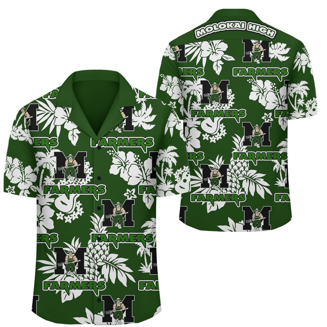 Hawaii Hawaiian Shirt - Molokai High Hawaiian Shirt - AH Unisex Green - Polynesian Pride