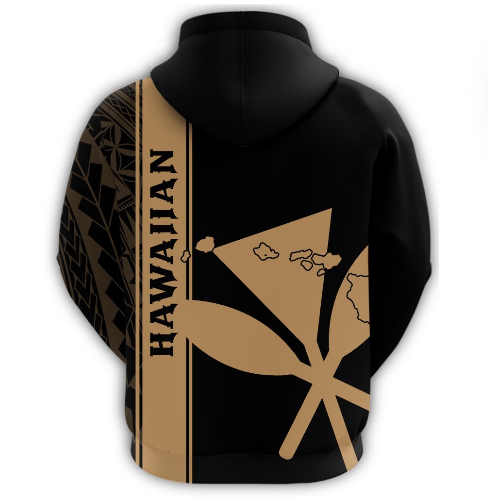 Kanaka Map King Gold Hoodie Edgar Style - Polynesian Pride