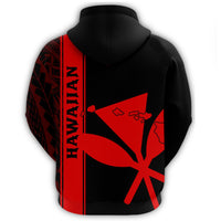 Kanaka Map King Red Hoodie Edgar Style - Polynesian Pride