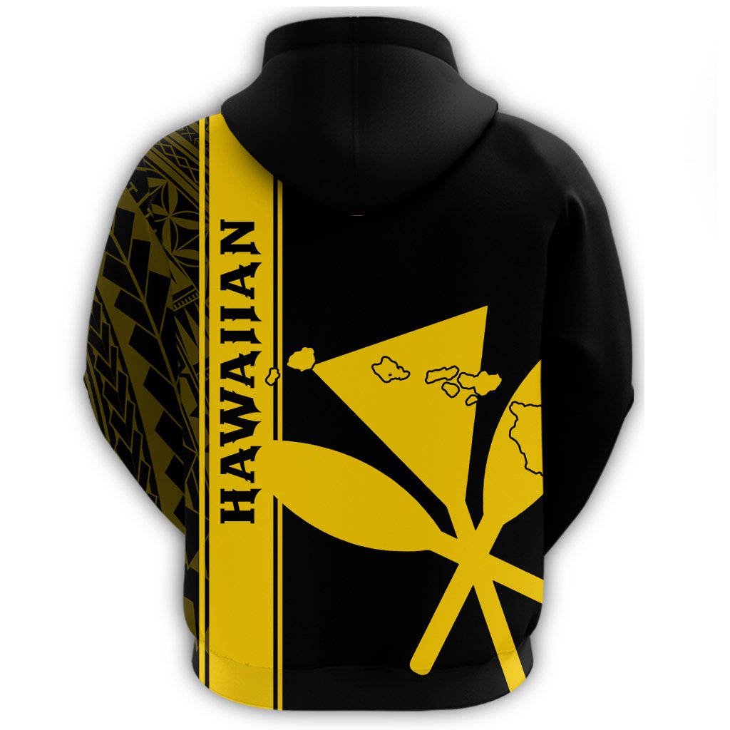 Kanaka Map King Yellow Hoodie Edgar Style - Polynesian Pride