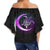 Hawaii Turtle Mandala Off Shoulder Waist Wrap Top - Galaxy Purple - AH - Polynesian Pride