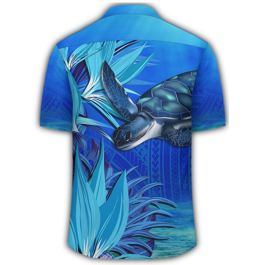 Hawaii Blue Turtle Paradise Hawaiian Shirt - Breath Ocean - AH - Polynesian Pride