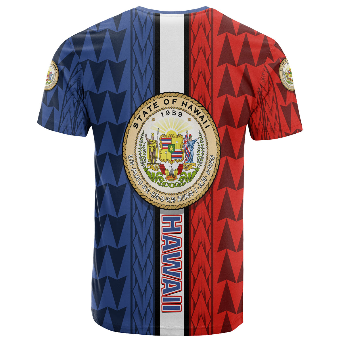 Hawaii Coat of Arms Polynesian T Shirt Energetic - Polynesian Pride