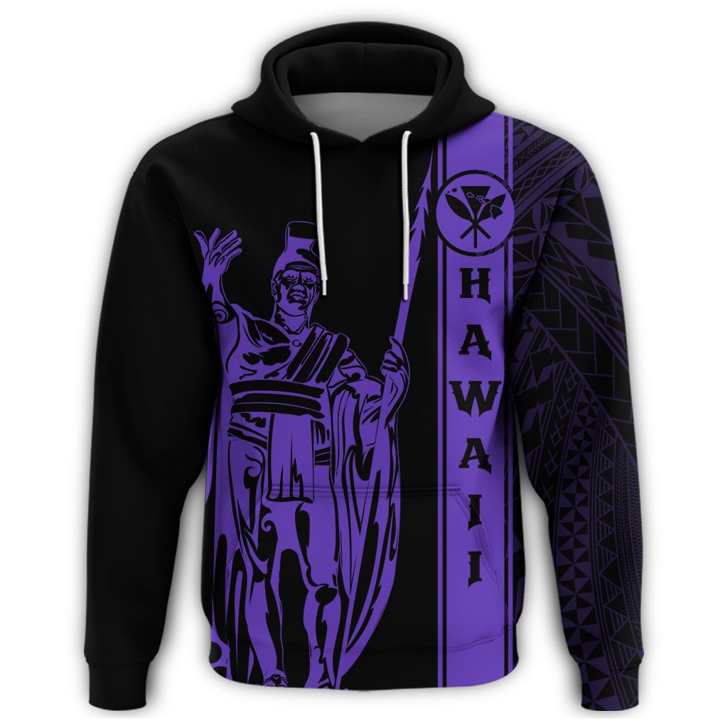 Kanaka Map King Purple Hoodie Edgar Style - Polynesian Pride