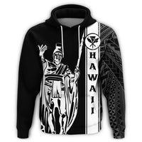 Kanaka Map King White Hoodie Edgar Style - Polynesian Pride