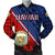 Hawaii Coat Of Arms Polynesian Bomber Jacket - Energetic - AH Blue Unisex - Polynesian Pride