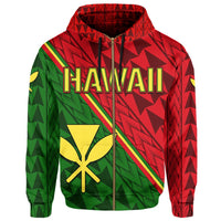 Kanaka Polynesian Hoodie Zip Energetic - Polynesian Pride