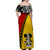 PNG Hibiscus Tribal Pattern Off Shoulder Long Dress - Madang Province LT7 - Polynesian Pride