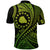 Custom Mangaia Cook Islands Polo Shirt Green Polynesian Wave Style LT9 - Polynesian Pride