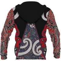 Maori Rugby Hoodie Mangu - Polynesian Pride