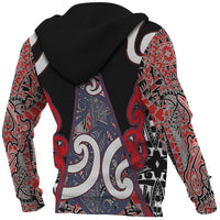 Maori Rugby Hoodie Mangu - Polynesian Pride