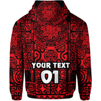 Custom Marquesas Islands Zip Hoodie Marquesan Tattoo Unique Style Red LT8 - Polynesian Pride