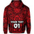 Custom Marquesas Islands Zip Hoodie Marquesan Tattoo Unique Style Red LT8 - Polynesian Pride