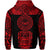 Marquesas Islands Zip Hoodie Marquesan Tattoo Simplified Version Red LT8 - Polynesian Pride