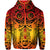 Marquesas Islands Zip Hoodie Marquesan Tattoo Original Style Gradient Red LT8 - Polynesian Pride