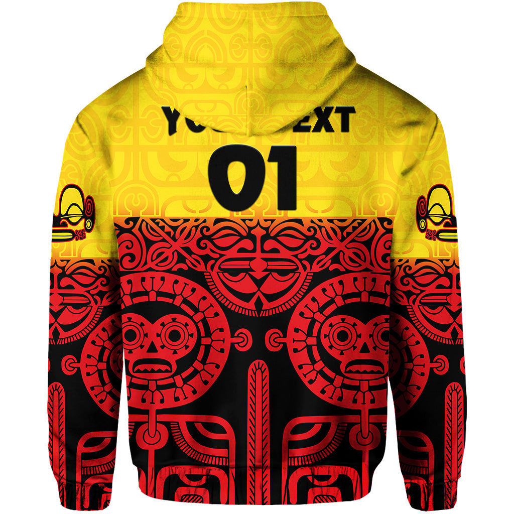 Custom Marquesas Islands Hoodie Marquesan Tattoo Special Style Gradient Red LT8 - Polynesian Pride