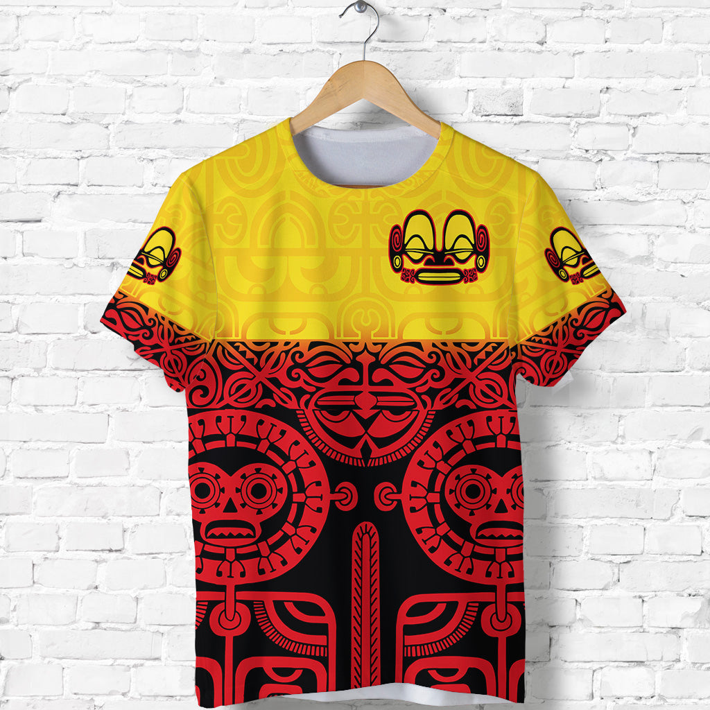Marquesas Islands T Shirt Marquesan Tattoo Special Style Gradient Red LT8 - Polynesian Pride