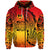 Marquesas Islands Zip Hoodie Marquesan Tattoo Original Style Gradient Red LT8 - Polynesian Pride