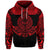 Marquesas Islands Zip Hoodie Marquesan Tattoo Simplified Version Red LT8 - Polynesian Pride