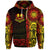 Custom Marquesas Islands Zip Hoodie Marquesan Tattoo Unique Style Gradient Red LT8 - Polynesian Pride