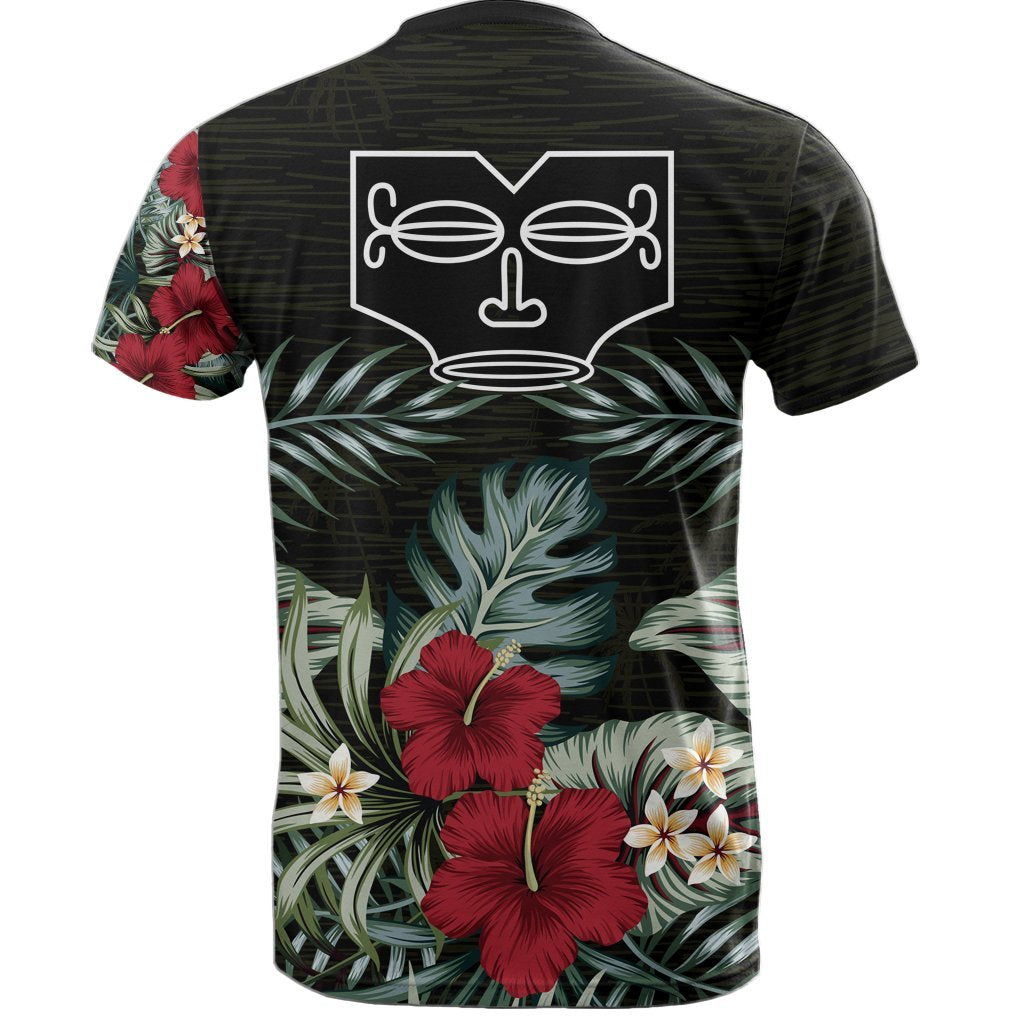 Marquesas Islands T Shirt Marquesas Islands Tiki Face Hibiscus Palm Leaves - Polynesian Pride