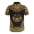 Marquesas Islands Custom Polo Shirt Tiki Face Polynesian Chief Tattoo Gold Version - Polynesian Pride