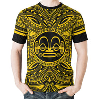 Marquesas Islands All T Shirt Marquesas Islands Coat Of Arms Polynesian Gold Black - Polynesian Pride