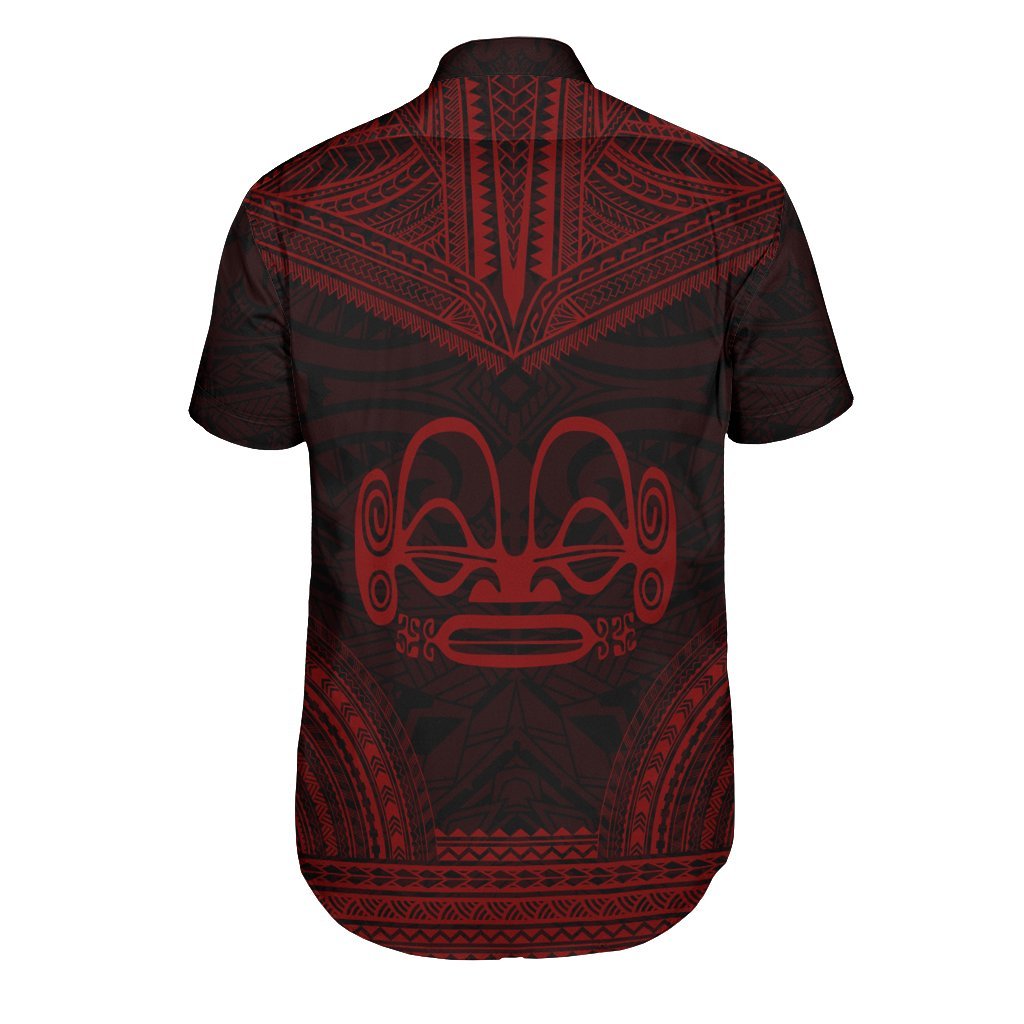 Marquesas Islands Polynesian Chief Shirt - Red Version - Polynesian Pride